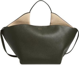 Ree Projects Medium Anne East/West Leather Tote in Deep Moss at Nordstrom