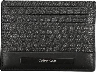 Calvin Klein Polyester Portemonnee - Heren - Portefeuilles - Zwart - ONE Size - Polyester - Accessoires