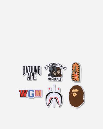 A Bathing Ape Bape Sticker Set Multicolor