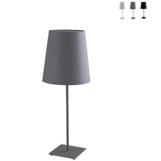 Fan Europe Fan Europe - Lampada da tavolo elvis in metallo grigio con paralume in tessuto 64 cm