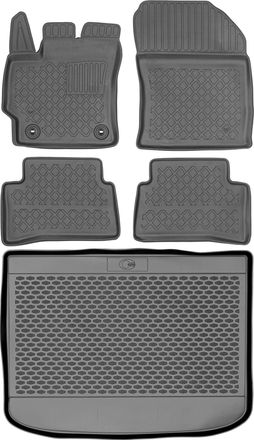 OEM Juego De Alfombrillas Para Toyota Corolla Xii Hatchback Del 2019: Alfombrilla Para Coche + Alfombrilla Para Maletero