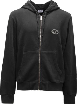 Diesel Ginn Hood Zip Felpa - Heren - Vesten met rits - Zwart - M - Hoodies & sweatvesten