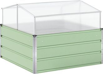 vidaXL Jardinera Verde Pastel 100 X 100 X 77 Cm Acero Galvanizado Vidaxl