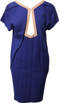 Balenciaga Balenciaga jurk met uitsnijdingen in blauwe rayon