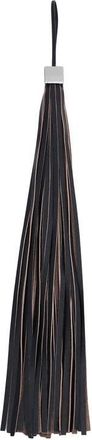 Mango Leather Fringe Key Chain in Black at Nordstrom