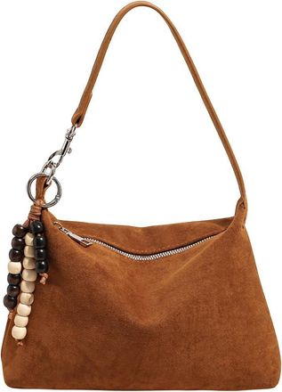 Generic Suede Tote Bag for Women with Pendant Shoulder Bag Shoulder Handbags Purses Casual Hobo Bags for Work Travel