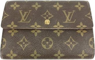 Louis Vuitton Pre-owned Vintage Monogram Tri-fold Wallet - Dames - Vintage Accessoires - Bruin - ONE Size - Vintage