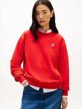 Tommy Hilfiger Logo Embroidery Crew Neck Sweatshirt