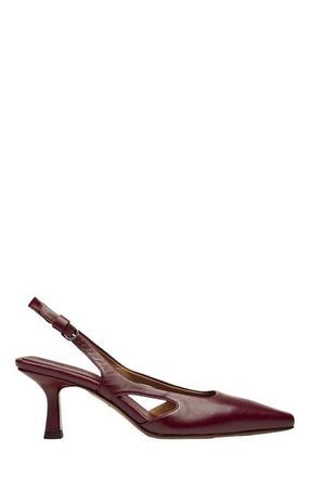 Want Les Essentiels Holton Smooth Leather Slingback Heels in Dark Cherry at Nordstrom, Size 39