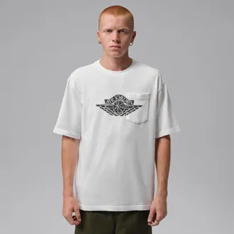 Nike Jordan Mens Jordan Flight Essentials Pocket T-Shirt in White | IO2084-100
