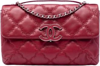 Chanel Pre-owned Hamptons Flap - Dames - Vintage Handtas - Rood - ONE Size - Leer - Vintage