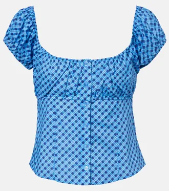 Montce Swim Millie plaid cotton top