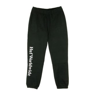 HUF Huf, Heren, Broeken, Zwart, Maat: L Fleece