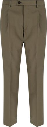 Be Able Brown Tailored Cotton Straight-Leg Pants
