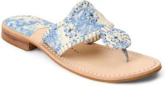 Jack Rogers Jacks Flat Sandal in Midnite/Ivory at Nordstrom, Size 11