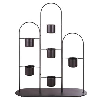 Maisons du monde Soporte para plantas de metal negro