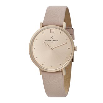 Pierre Cardin Belleville Simplicity Womens Pink Watch CBV.1010 Leather - One Size