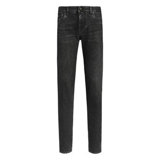 Dolce & Gabbana Slim-fit Jeans, male, Black, Size: 3XL Slim-fit Jeans