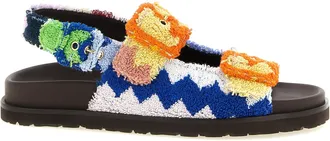 Missoni Multicolor Goatskin Flat Womens Sandals