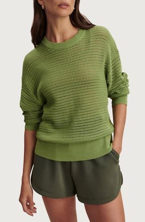 Varley Kershaw Crewneck Sweater in Tender Green at Nordstrom, Size Xx-Small