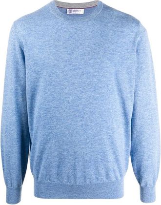 Brunello Cucinelli Light Blue Cashmere Sweater, Brand Size 48 (US Size 38)