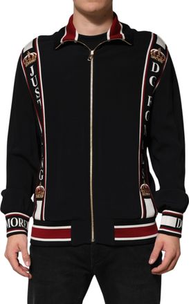 Dolce & Gabbana Black DG King Full Zip Sweatshirt Mens Sweater