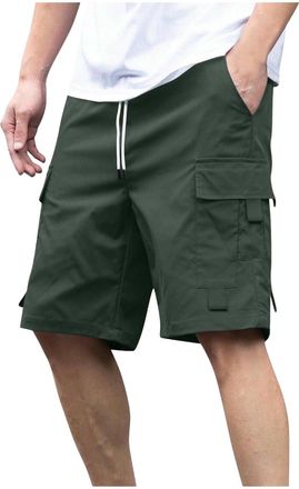 Generic liangp Mens Shorts, Cargo Shorts Men Summer Fashion Casual Lightweight Breathable Work Pants Outdoor Everydaywear Streetwear Gym Bottoms Green