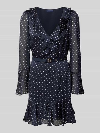 Guess Minikleid mit R&uuml;schenbesatz in Marine, Gr&ouml;&szlig;e XL
