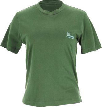 Marni Logo T-shirt in Green Cotton