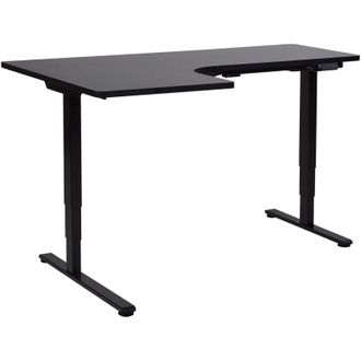 Beliani Beliani - Scrivania elettrica regolabile ad angolo retto a forma di l 160 x 59 cm Piano nero lato sinistro Destines