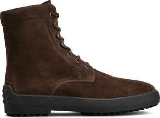 Tod's Winter Enkellaarzen - Heren - Schoenen - Bruin - Maat: 41 1/2 EU Zijde