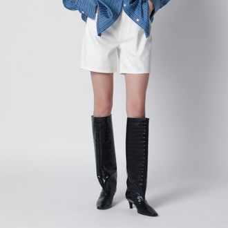 Anine Bing Ecru Kat denim shorts