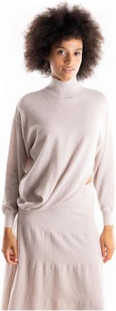 Marella Beige Cashmere Sweater Oversize Fit - Dames - Coltruien - Beige - M - Wol - Truien & Vesten