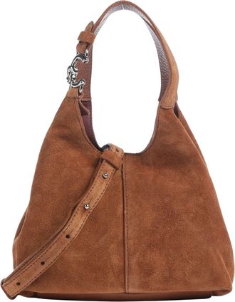 Coccinelle Soft Suede Convertible Shoulder Bag with Adjustable Strap
