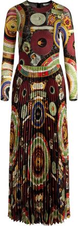 Alice & Olivia Abito Ivey lungo plissettato - Nero