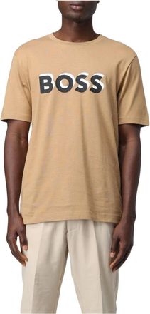HUGO BOSS Hombre, Camisetas, Beige, Talla: S