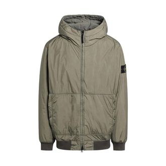 Stone Island Light Jackets, male, Green, Size: L Stone Island Coats