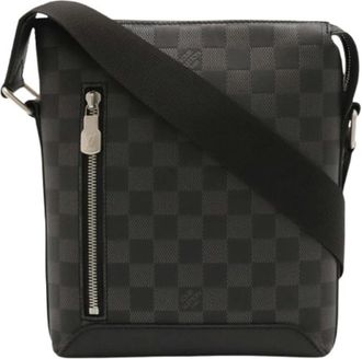 Louis Vuitton Pre-owned Cross Body Bags, male, Black, Size: ONE SIZE Pre-owned Discovery Damier Infini Shoulder Bag