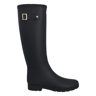 Hunter Stivali Wellington alti Refined con finiture dorate - - Shoes - Donna - Nero - 40 EU