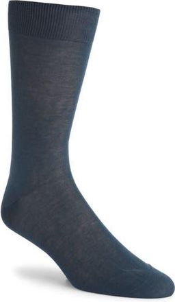 Canali Solid Blue Cotton Dress Socks at Nordstrom Rack, Size Medium