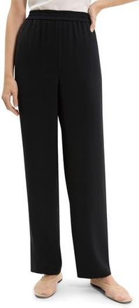 Theory Pull-On Satin Pants in Black at Nordstrom Rack, Size X-Large