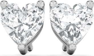 The Diamond Store Naomi Heart Cut Lab Diamond Stud Earrings 1.00ct H/SI in 9K White Gold