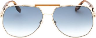 Marc Jacobs Mens Dk Blue Sf Lens Beige Sunglasses Metal - One Size