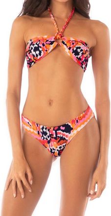 Maaji Jill Ring Bandeau Bikini Top In Prism Cat