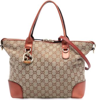 Gucci Pre-owned Gucci GG Canvas Heart Bit Satchel Ladies 269957 520981