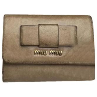 Miu Miu Portafoglio in pelle Pre-owned - - Pre-owned - Donna - Marrone - ONE SIZE