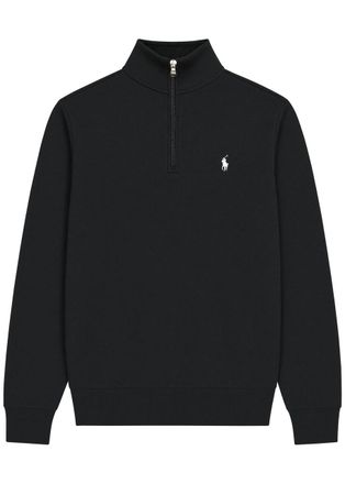 Polo Ralph Lauren Half-zip Cotton-blend Sweatshirt - Black - Xxl