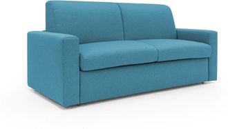 Divani.Store Divani.store - Kansas Sof&aacute; Cama Convertible H20 Cm En Tela Impermeable 212 Cm (mat. 160x197) Azul Claro