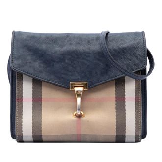 Burberry Pre-owned Burberry Small Leather and House Check Canvas Derby Macken Crossbody Ladies 2HOY2TFESQ4AEBYP