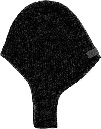 Jacquemus Zwarte Wollen Blend Capuche Hoed - unisex - Hoeden - Zwart - ONE Size - Wol - Accessoires